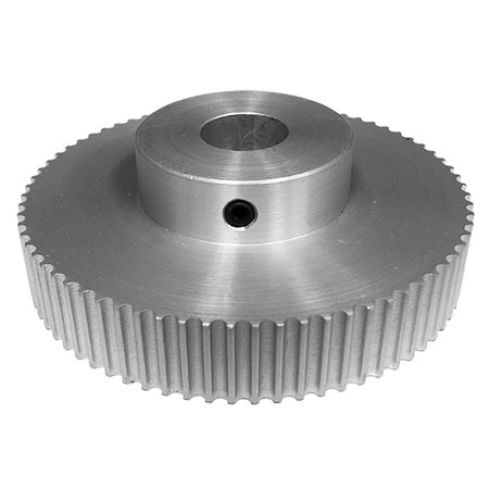 B B MANUFACTURING 72-3P09-6A4, Timing Pulley, Aluminum, Clear Anodized,  72-3P09-6A4
